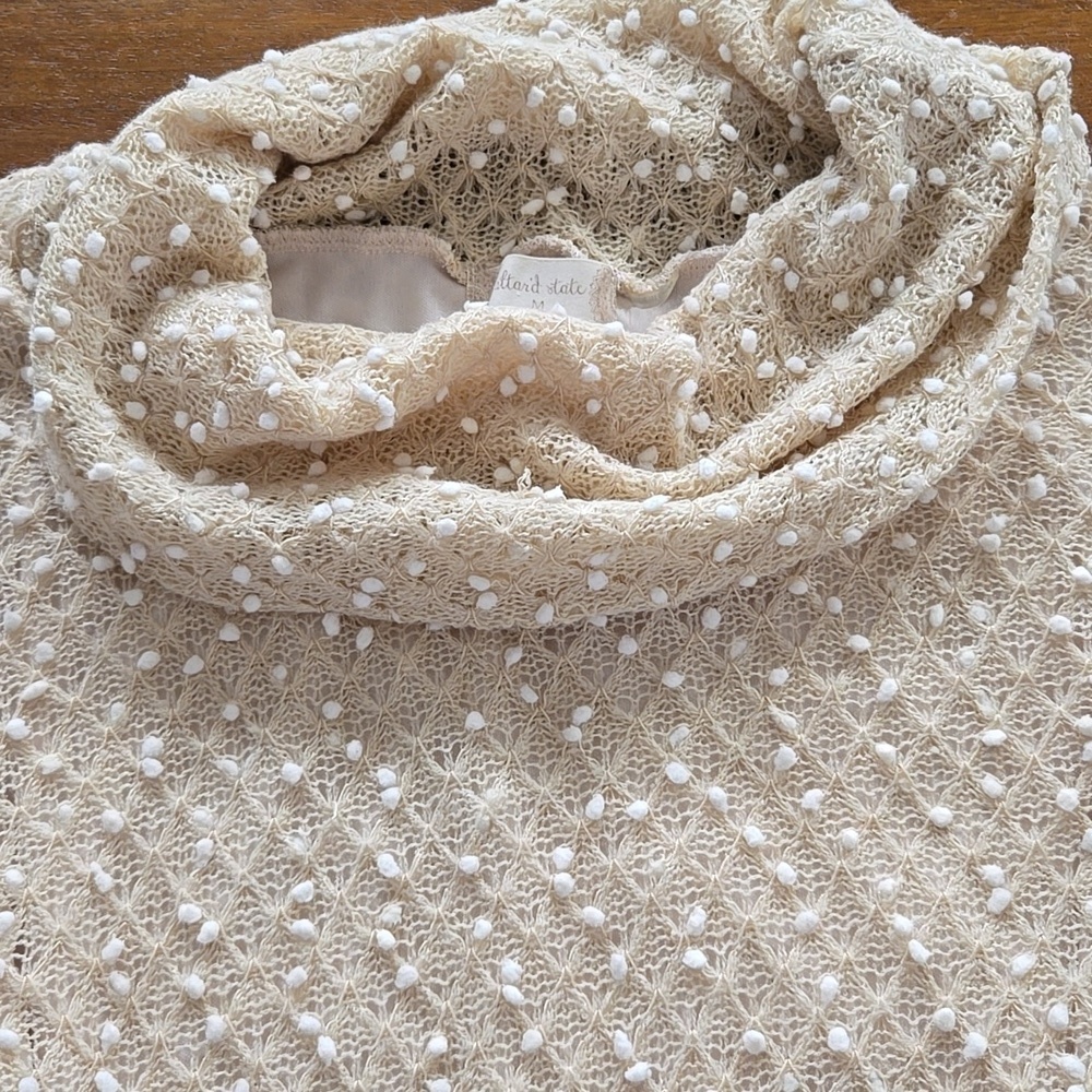 Altar'd State Cream Beige Cowl Neck Dress Size Medium - Picture 3 of 14